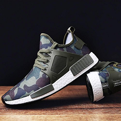 AIMTOPPY HOT Sale, Men's Lightweight Fashion Mesh Sneakers Breathable Athletic Outdoor Casual Sports Running Shoes (US:8.5, Green)