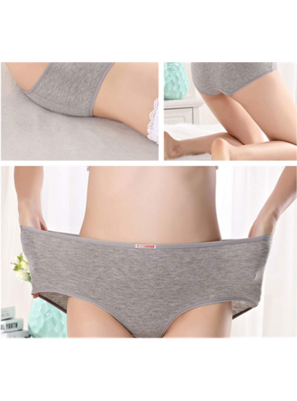 Gusbon Fashion 4 Pack Women’s Underwear，Cotton Mid Rise Briefs Hipster Panties for Lady Girl