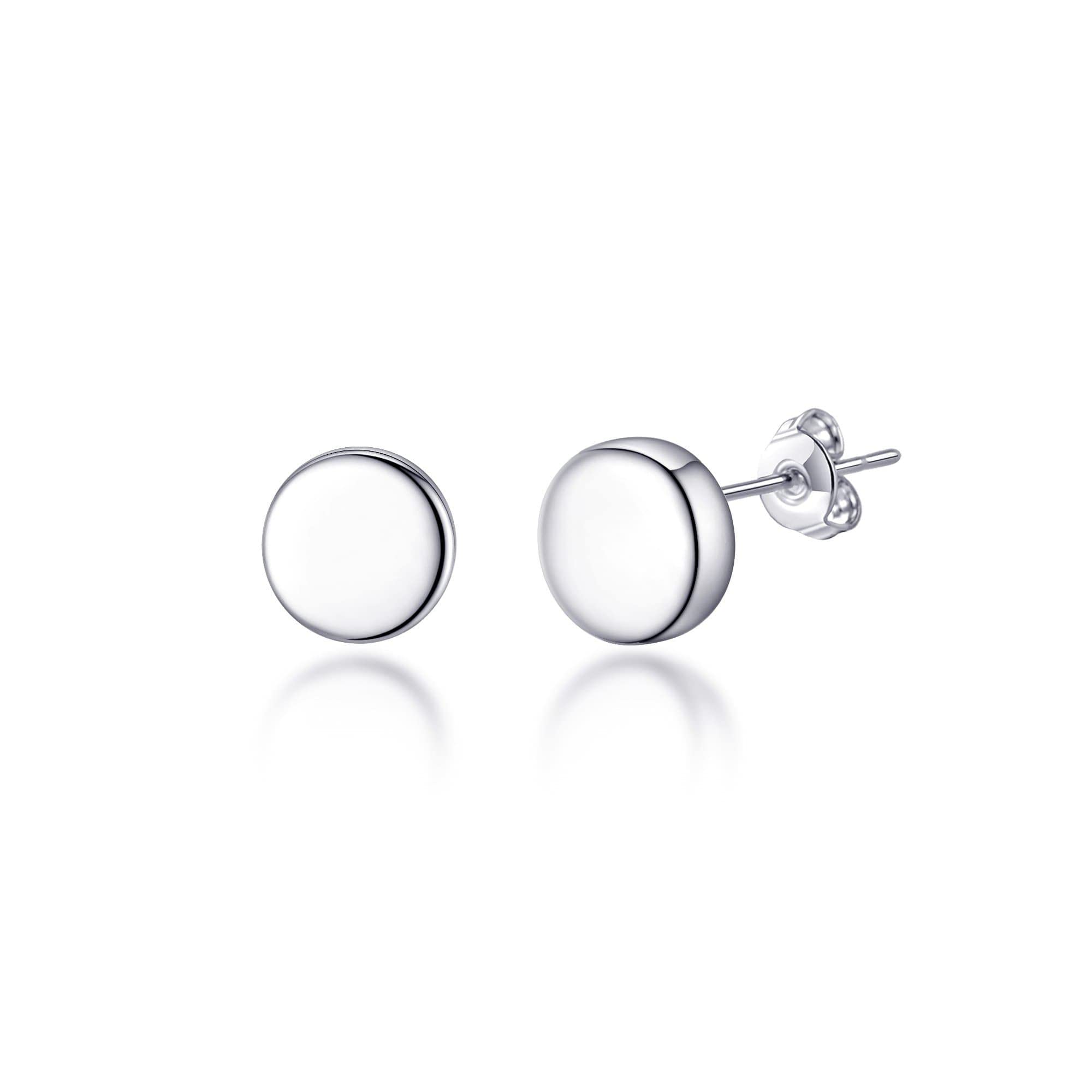 Philip Jones Sterling Silver Round Earrings