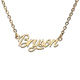 Bryson Name Tag Necklaces for Her His Friends