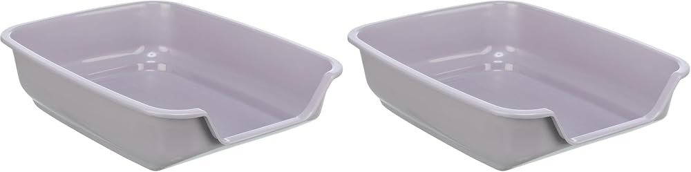 TRIXIE Nuno Litter Tray for Small Cats and Kittens Pack of 2 36 x 28 x 9 cm