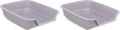 TRIXIE Nuno Litter Tray for Small Cats and Kittens Pack of 2 36 x 28 x 9 cm