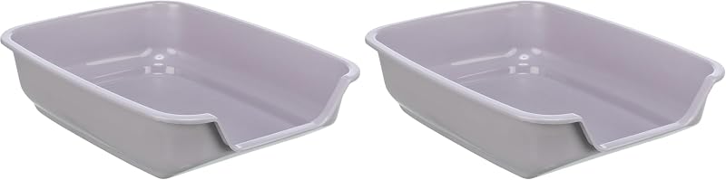 TRIXIE Nuno Litter Tray for Small Cats and Kittens Pack of 2 36 x 28 x 9 cm