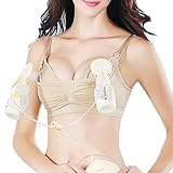 Multitrust Women Hands Free Breastpump Bra Pump&Nurse Nursing Pumping Bra with Soft Pad (M, Nude)