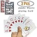 Neasyth Waterproof Plastic Playing Cards,Jumbo Index, for Texas Hold'em, Blackjack, Pinochle, Euchre, for Pool Beach Water Games