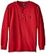 U.S. Polo Assn. Big Boys' Thermal Henley, Engine Red, 10/12