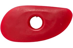LeeQinersw Pottery Clay Ribs Rubber Rib for Pottery Clay Silicone Ceramics Tools Pottery Trimming Shaping Tool, Red