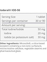 Optimox – Iodoral 50 mg, Iodina de alta potencia/yodo de potasio suplemento de soporte de tiroides,...