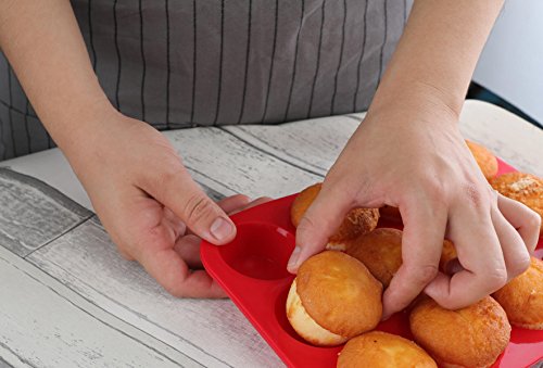 Aokinle Silicone Mini Muffin Pan,12 Cupcake Pan,Set of 3 Mini Baking Molds,Non Stick,BPA Free.