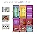 KOUSI Kid dresser Baby Clothes Rack Kid Wardrobe Closet Bedroom Armoire Cube Organizer Formaldehyde-Free Furniture(Pink, 8 Cubes 2 Hanging Sections)