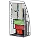 Halter Magazine Holder 4 Pocket Magazine Rack Steel Mesh File Organizer for Magazine Files Newspapers and Document Black 2 Pack