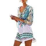 Fasker Womens Bathing Suit Swimwear Beach Cover up Bikini Coverups Swimsuit Shirt Dress
