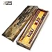 MHKBD Reuseable Wooden Chopsticks with Engraved Dragon and Phoenix Chinese Dragon Chopsticks Covered By Chinese Style Gift Case, Traditional Chinese Version Gift Set