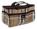 Kensington Horse Grooming Tote Bag — Handy Upright Stow Away in Vibrant Plaid Designs — Very Durable with Lots of Storage Compartments — 12