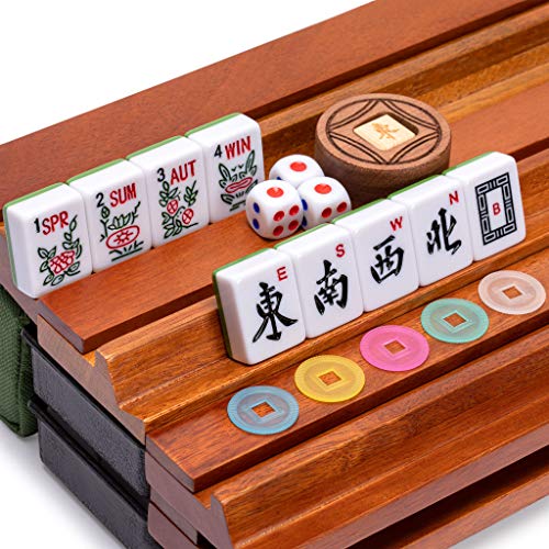 Ensemble Mahjong Américain Huntington Avec Étui Vert - 166 Dalles Et Accessoires