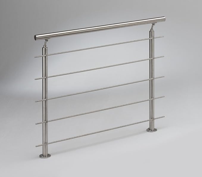 Juego de barandilla de acero inoxidable. Longitud 1,20 m. Juego