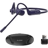 oleap Pilot P200b Pro Open Ear Noise Cancelling Headset Wireless Bluetooth with Charging Stand, 50dB ENC Call Noise Elimination