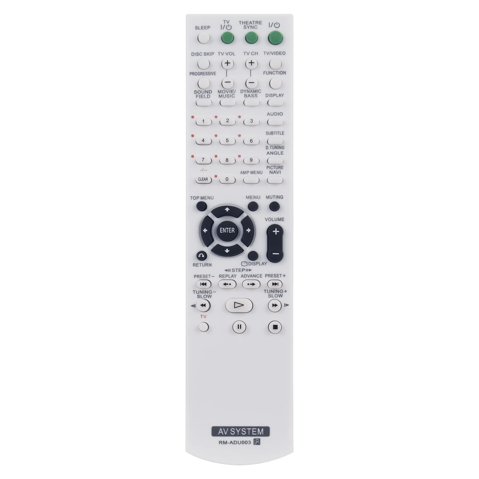 New RM-ADU003 Remote Replace for SONY AV DAV-DX155 DAV-DX255 DAV-DX315 DAV-DZ120 HCD-DX155 HCD-DX255 HCD-DX315 HCD-DZ120 SS-CT51 SS-TS51 SS-TS52 DAVDX155/255 SS-TS53 DAVDX315 SS-WS52 SS-WS52B DAVDX255