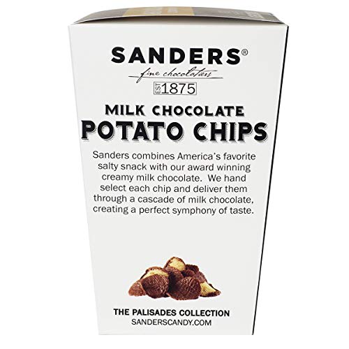 Sanders Milk Chocolate Covered Potato Chips Snacks, 6 oz Gift Box