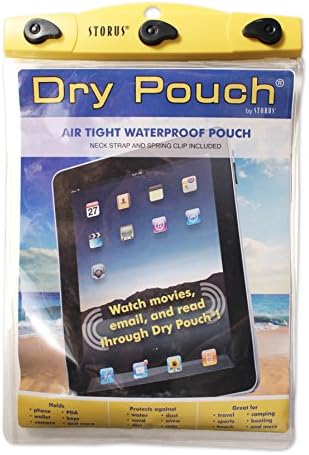 Storus Dry Pouch-Waterproof Storage Pouch For Protection of Valuables-Fits iPads, Tablets, Electronics and More! Made of Stretchable Polyurethane-Measures 12" Long x 9" Wide