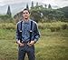 Bundle Monster Mens 2pc Heavy Duty Y-Back Adjustable Suspenders - blue/stripes