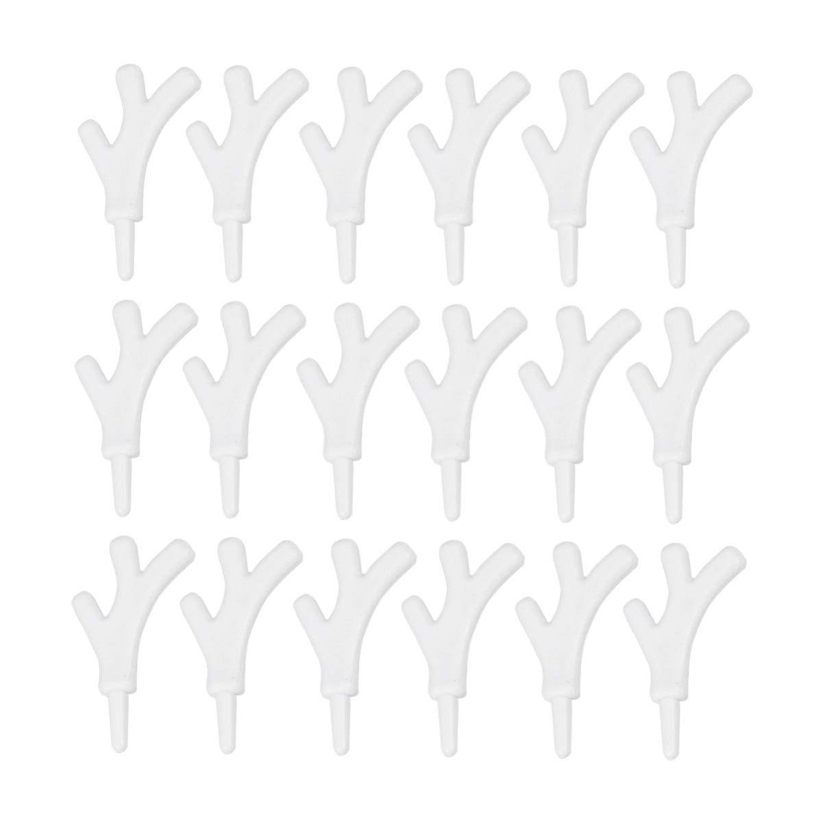 Plastic Snowman Hand Accessories 100Pcs White Branch Antlers Diy Christmas Decorations for Snowman Craft Home Shop Hotel Ornament