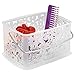 InterDesign Blumz Household Storage Basket with Handle for Bathroom, Beauty Supplies and Health Products - Small (6.7