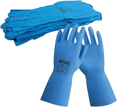 Nitrex 612 Chemical Resistant Gloves - 10 Pairs, Size 9, Unlined Nitrile