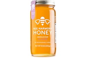 Bee Harmony American Raw Clover Honey, 12 Ounce