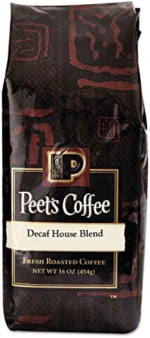 Peet's Coffee & Tea 501487 Bulk Coffee, House Blend, Decaf, Ground, 1 lb Bag