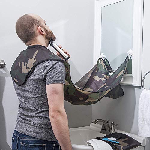 image for Pareto Furnishings Camo Beard Bib Grooming Kit for Shaving & Trimming 