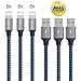 Lightning Cable, YUNSONG 3PACK (6FT) Nylon Braided Charging Cable Cord Lightning to USB Cable Charger Compatible with iPhone 8 8 Plus X 7 7Plus 6s 6sPlus 6 6Plus 5 5s 5c SE iPad iPod & More (Blue)