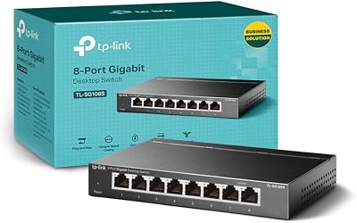 TP-Link TL-SG108S 8 Port Gigabit Switch Power Saving Plug & Play