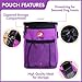 Pet Parade Boutique Dog & Puppy Treat Pouch, Training Treat Bag with Built-in Waste Bags Dispenser, Shoulder Strap & Extended Waist Belt