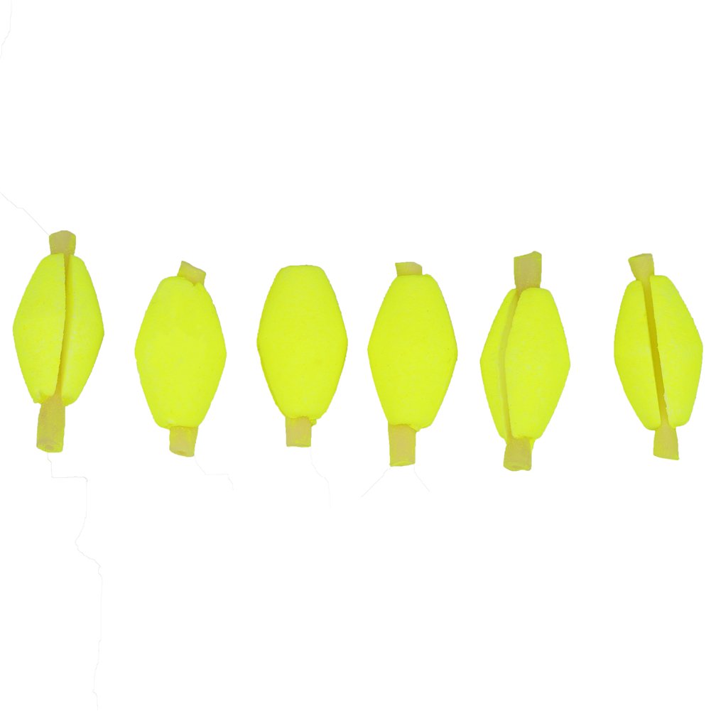 フォーム ボバー フライフィッシング フィッシング インジケーター Alomejor フロート フィッシング B07g71t3w5 フロート Fluorescein 6個セット ストライク タックル 2色 スナップオン ウキ Ginger掲載商品