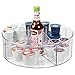 mDesign Deep Lazy Susan Turntable Storage Food Bin Container with Cup- Divided Spinning Organizer - 5 Sections - for Kitchen Cabinets, Pantry, Refrigerator, Countertops, 11.5