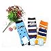 Deer Mum Boy's Cotton Cartoon Car Pattern Knee High Socks,3-12 Years