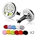 GoorDik 2 Pack Aromatherapy Essential Oil Car Diffuser with 22 Replacement Felt Pads — Stainless Steel Locket Tree of Life Car Diffuser Vent Clip