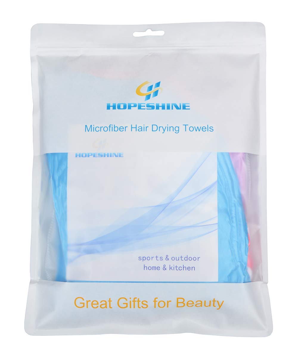 HOPESHINE Hair Towel Twist Women's Soft Shower Towels for Hair Turban Wrap Drying Cap Great Gift for Women (Blue+Purple+Rose Red 3-Pack) : Beauty