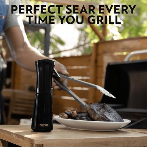 FLAIROSOL OLIVIA SIGNATURE Advanced Cooking Oil Sprayer Technology, Portion Control & Fine Mist, Refillable Glass Bottle, Drip & Leak Proof, Air Fryer