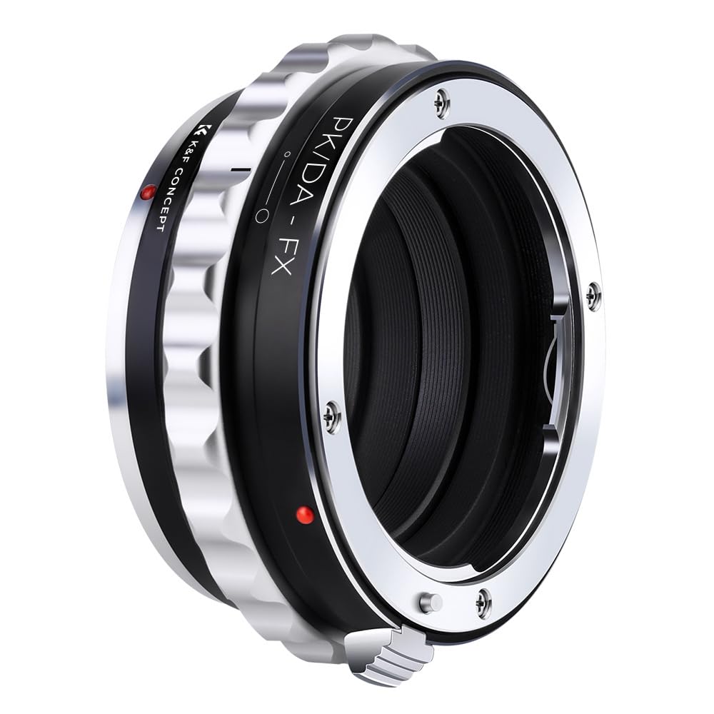 K&F CONCEPT PK/DA to FX Adapter, Manual Lens Mount Adapter with Aperture Control Ring for Pentax K AF PK DA A Mount Lens Compatible with Fujifilm Fuji X Mirrorless Cameras