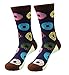 Men's Colorful Donut Casual Socks, Funny Crazy Food Crew Socks in Blue Gift