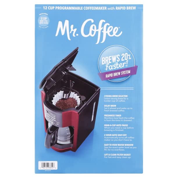 Mr. Coffee 12Cup Coffee Maker, Black (Red) Pricepulse