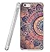 Case for Phone 6 Plus Flower & Cover for 6S Plus & MUQR Skin Rubber Gel Silicone Slim Drop Proof Protection Protector Compatible with iPhone 6/6S Plus & Wonderful Purple Floral Design