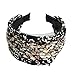 TOOGOO(R) Lady Retro Wide Pleated Headband Alice Hair Band Printed Wedding Party Black