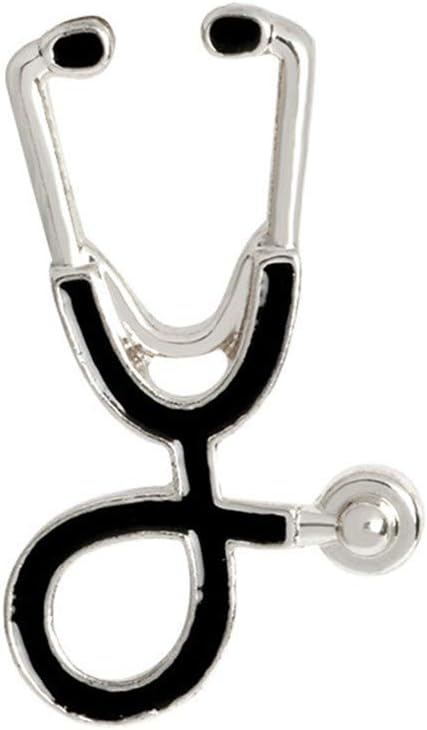 Creative Imitation Stethoscope Brooch Pins Cartoon Enamel Brooches Backpack Jacket Accessories