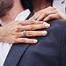 AZCOO - Silicone Wedding Ring Band Men Women 3D Edge Flat Square Shape Engraved Love Design USA
