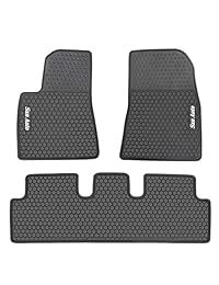 HD Mart   Alfombrillas de goma para el suelo del coche, modelo Tesla 3 2017 2018, ajuste personalizado, color negro