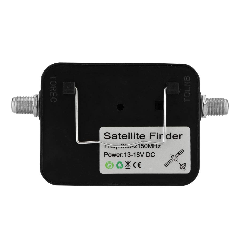 Digital Satellite Finder, High Contrast Black Background White Display Satellite Signal Meter 13-18V DC for Professional Installers DIY Users Satellite Dish Alignment and Signal Testing