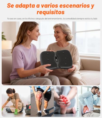 Mini Vibrating Platform with Heating, 6 Training Programs, Remote Control and LCD Screen, Lightweight and Portable Muscle Vibration Platform for Daily Exercise